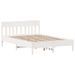 Cadre de lit sans matelas blanc 135x190 cm bois de pin massif - Photo n°5