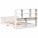 Cadre de lit sans matelas blanc 135x190 cm bois de pin massif - Photo n°8