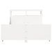 Cadre de lit sans matelas blanc 140x190 cm bois de pin massif - Photo n°4