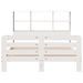 Cadre de lit sans matelas blanc 140x190 cm bois de pin massif - Photo n°4