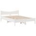 Cadre de lit sans matelas blanc 140x190 cm bois de pin massif - Photo n°5