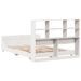 Cadre de lit sans matelas blanc 140x190 cm bois de pin massif - Photo n°8