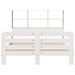 Cadre de lit sans matelas blanc 150x200 cm bois de pin massif - Photo n°4