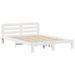 Cadre de lit sans matelas blanc 160x200 cm bois de pin massif - Photo n°5