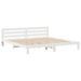 Cadre de lit sans matelas blanc 180x200 cm bois massif de pin - Photo n°5