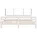 Cadre de lit sans matelas blanc 180x200 cm bois massif de pin - Photo n°4