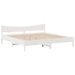 Cadre de lit sans matelas blanc 180x200 cm bois massif de pin - Photo n°5