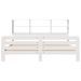 Cadre de lit sans matelas blanc 200x200 cm bois massif de pin - Photo n°4