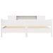 Cadre de lit sans matelas blanc 200x200 cm bois massif de pin - Photo n°4