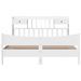 Cadre de lit sans matelas blanc 200x200 cm bois massif de pin - Photo n°4