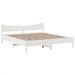 Cadre de lit sans matelas blanc 200x200 cm bois massif de pin - Photo n°5