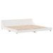 Cadre de lit sans matelas blanc 200x200 cm bois massif de pin - Photo n°5