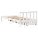 Cadre de lit sans matelas blanc 75x190 cm bois de pin massif - Photo n°6