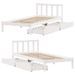 Cadre de lit sans matelas blanc 75x190 cm bois de pin massif - Photo n°9