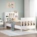 Cadre de lit sans matelas blanc 90x200 cm bois de pin massif - Photo n°1