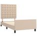 Cadre de lit sans matelas cappuccino 90x190 cm similicuir - Photo n°4