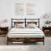 Cadre de lit sans matelas chêne fumé 140x200 cm bois ingénierie - Photo n°1