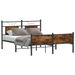 Cadre de lit sans matelas chêne fumé 140x200 cm bois ingénierie - Photo n°1