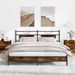 Cadre de lit sans matelas chêne fumé 183x203 cm bois ingénierie - Photo n°1
