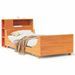 Cadre de lit sans matelas cire marron 100x200cm bois pin massif - Photo n°2