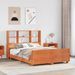 Cadre de lit sans matelas cire marron 120x190cm bois pin massif - Photo n°1
