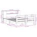 Cadre de lit sans matelas cire marron 120x200cm bois pin massif - Photo n°12