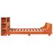 Cadre de lit sans matelas cire marron 120x200cm bois pin massif - Photo n°7