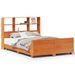 Cadre de lit sans matelas cire marron 120x200cm bois pin massif - Photo n°2