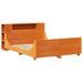 Cadre de lit sans matelas cire marron 120x200cm bois pin massif - Photo n°3