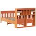 Cadre de lit sans matelas cire marron 135x190cm bois pin massif - Photo n°8