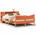 Cadre de lit sans matelas cire marron 135x190cm bois pin massif - Photo n°2