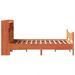 Cadre de lit sans matelas cire marron 135x190cm bois pin massif - Photo n°7