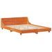 Cadre de lit sans matelas cire marron 135x190cm bois pin massif - Photo n°5