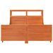 Cadre de lit sans matelas cire marron 140x190cm bois pin massif - Photo n°4