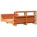 Cadre de lit sans matelas cire marron 140x190cm bois pin massif - Photo n°8