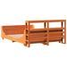 Cadre de lit sans matelas cire marron 140x200cm bois pin massif - Photo n°8