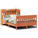 Cadre de lit sans matelas cire marron 140x200cm bois pin massif - Photo n°2