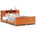 Cadre de lit sans matelas cire marron 140x200cm bois pin massif - Photo n°2