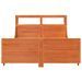 Cadre de lit sans matelas cire marron 160x200cm bois pin massif - Photo n°4