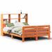 Cadre de lit sans matelas cire marron 160x200cm bois pin massif - Photo n°2