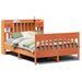 Cadre de lit sans matelas cire marron 160x200cm bois pin massif - Photo n°2