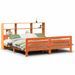 Cadre de lit sans matelas cire marron 180x200cm bois pin massif - Photo n°2