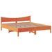 Cadre de lit sans matelas cire marron 180x200cm bois pin massif - Photo n°5