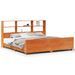 Cadre de lit sans matelas cire marron 180x200cm bois pin massif - Photo n°2