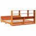 Cadre de lit sans matelas cire marron 180x200cm bois pin massif - Photo n°8