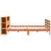 Cadre de lit sans matelas cire marron 200x200cm bois pin massif - Photo n°7