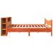 Cadre de lit sans matelas cire marron 200x200cm bois pin massif - Photo n°7