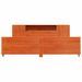 Cadre de lit sans matelas cire marron 200x200cm bois pin massif - Photo n°4