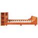 Cadre de lit sans matelas cire marron 200x200cm bois pin massif - Photo n°7