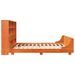 Cadre de lit sans matelas cire marron 200x200cm bois pin massif - Photo n°7